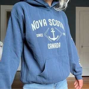 Vintage Navy Blue Hoodie. Women’s Medium.
